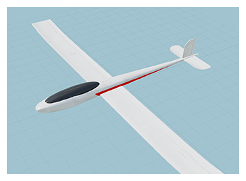 White glider model in the paintshop